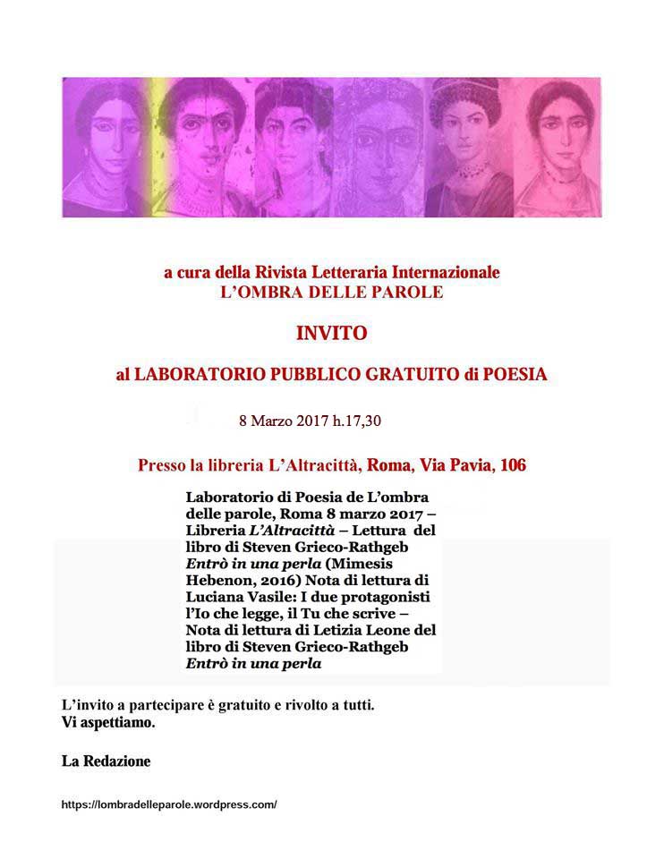 Giorgio Linguaglossa Laboratorio di Poesia 08-03-2017 - sito ufficiale di Giorgio Linguaglossa scrittore